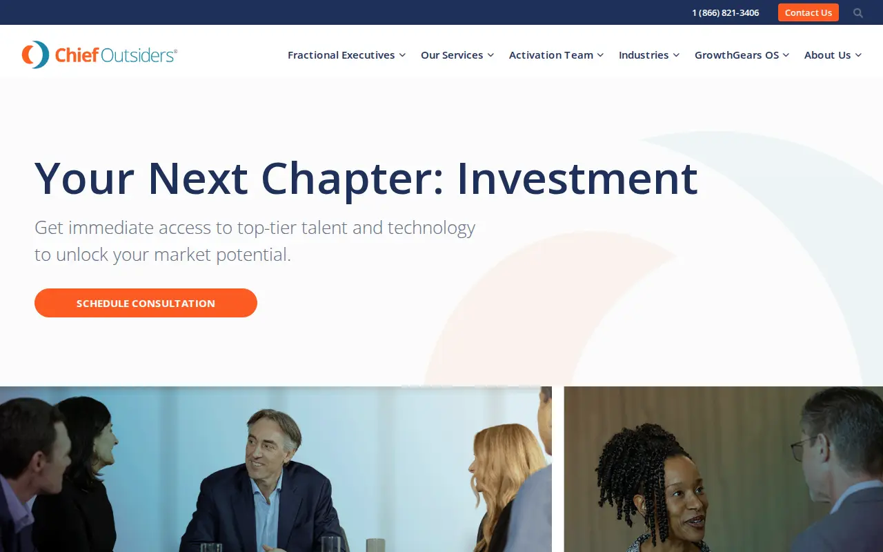 Chief Outsiders website homepage