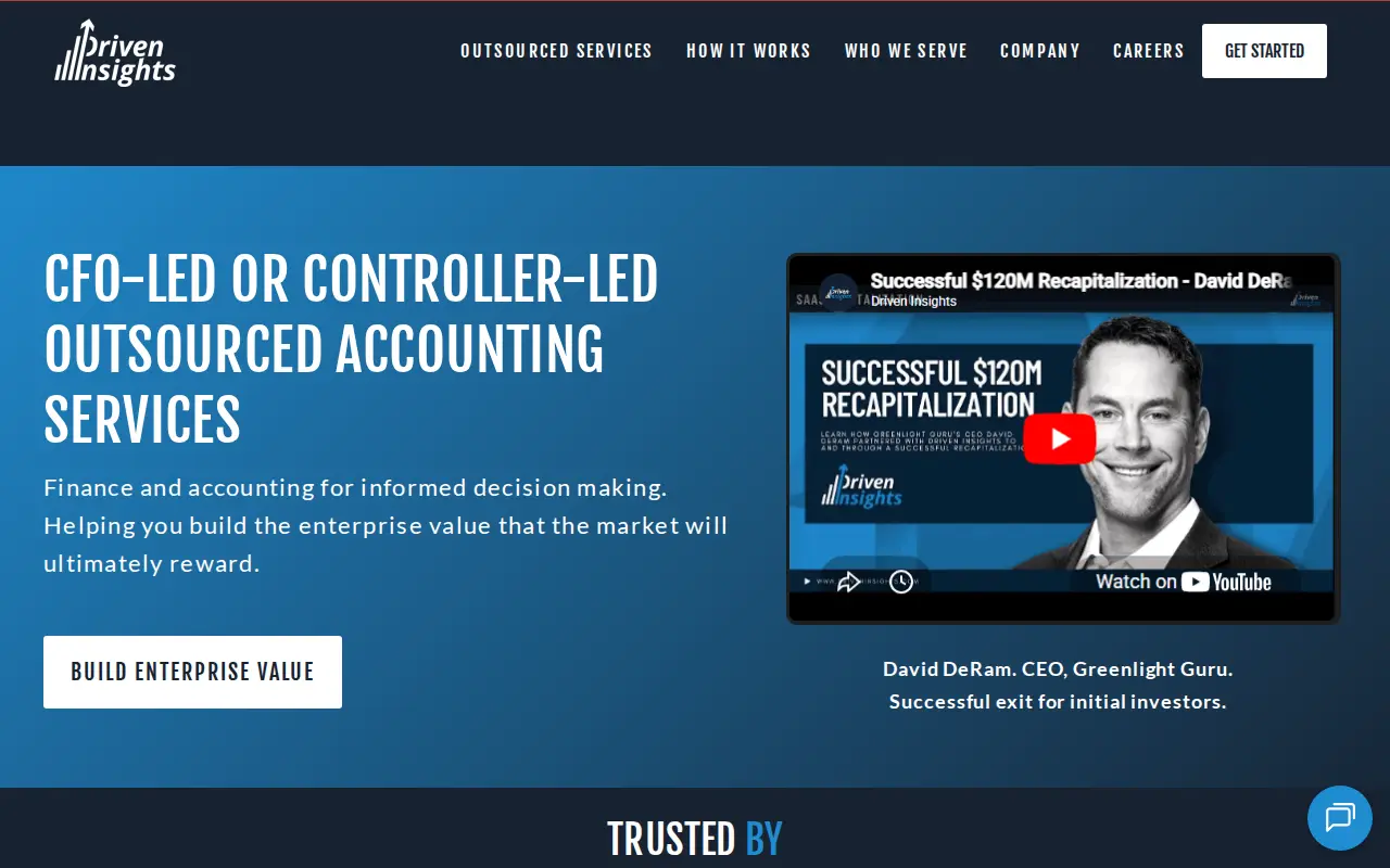 Driven Insights website homepage