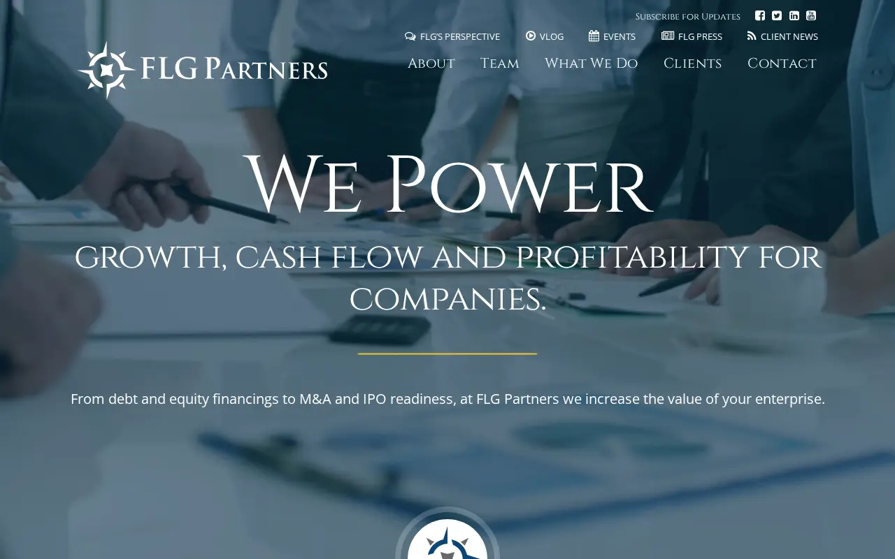 FLG Partners website homepage